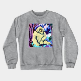 Yeti Against the Himalayas in the style of Paul Gauguin Crewneck Sweatshirt